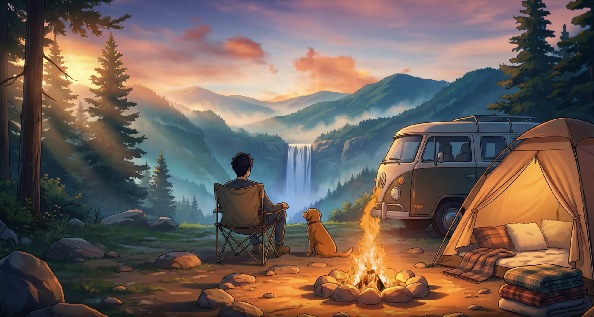 Mountain Campfire Groove ⛰️🔥 Chill Funk for Focus