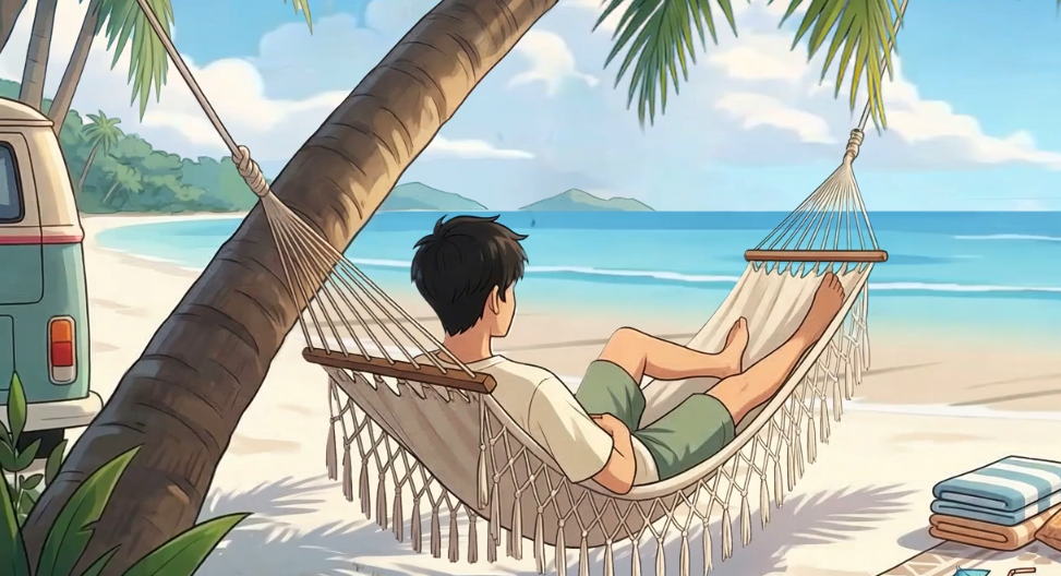 Tropical Beach Hammock 🌴 Nu Disco Music for Study, Relax & Summer Vibes